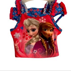 30 % OFF Disney Frozen girls pink and blue two piece bathing suit Size 2T